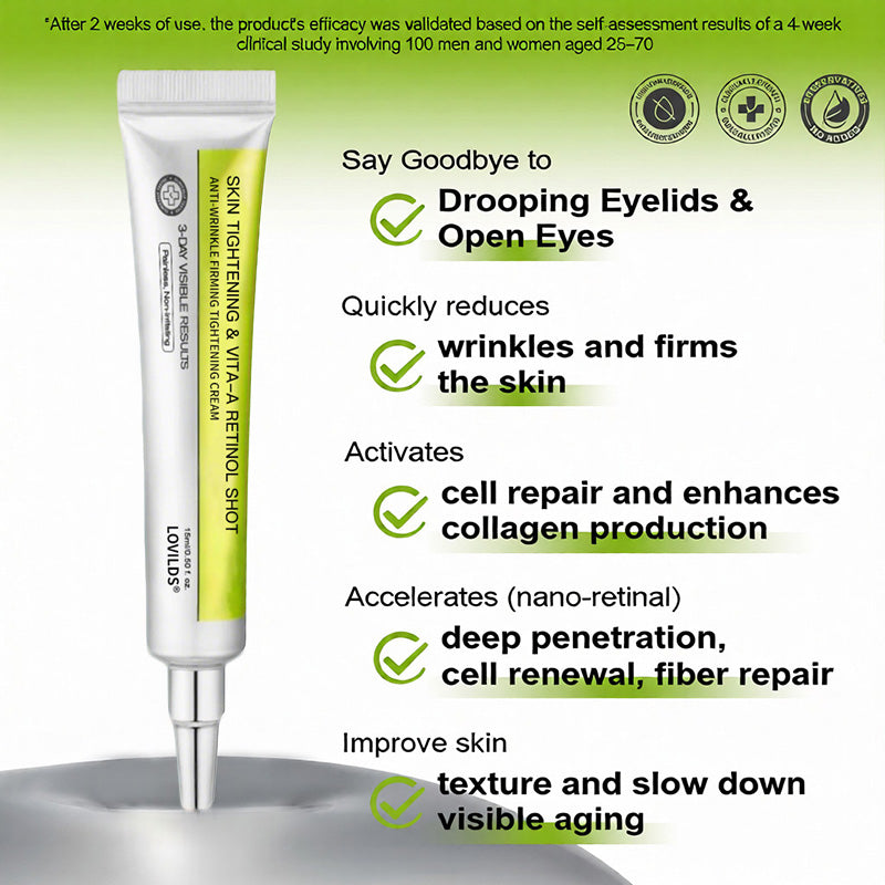 👨‍⚕️Made and shipped from the USA 💫LOVILDS® Skin Tightening & Vita-A Retinol Retinol shot Anti-Wrinkle Firming Tightening cream - Last Day Promotion 70% OFF