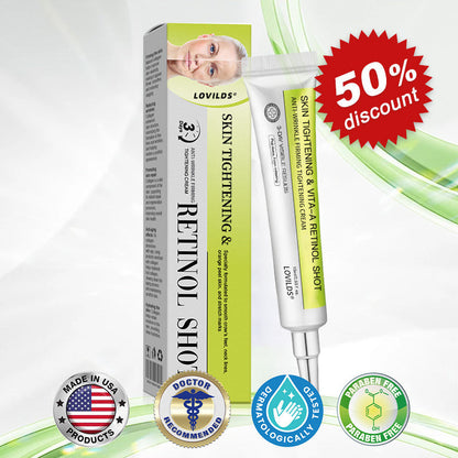 👨‍⚕️Made and shipped from the USA 💫LOVILDS® Skin Tightening & Vita-A Retinol Retinol shot Anti-Wrinkle Firming Tightening cream - Last Day Promotion 70% OFF