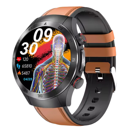 Aouhra® HealthWave Max - Best Medical Diagnosis Smart Watch, Blood Lipids Uric Acid Blood Glucose watch, ECG+PPG Fitness Tracker