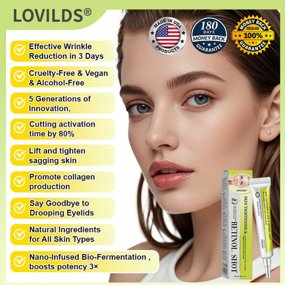 👨‍⚕️Made and shipped from the USA 💫LOVILDS® Skin Tightening & Vita-A Retinol Retinol shot Anti-Wrinkle Firming Tightening cream - Last Day Promotion 70% OFF