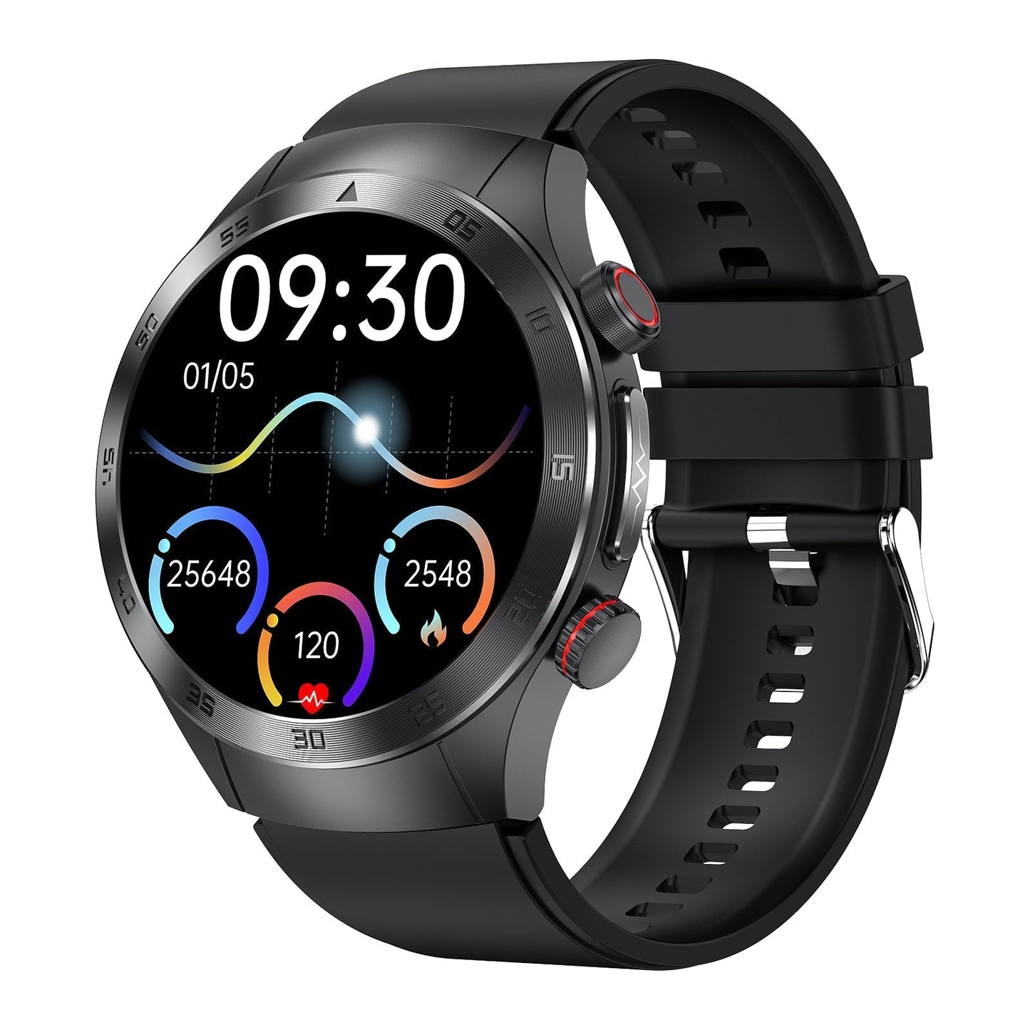 Aouhra® HealthWave Max - Best Medical Diagnosis Smart Watch, Blood Lipids Uric Acid Blood Glucose watch, ECG+PPG Fitness Tracker
