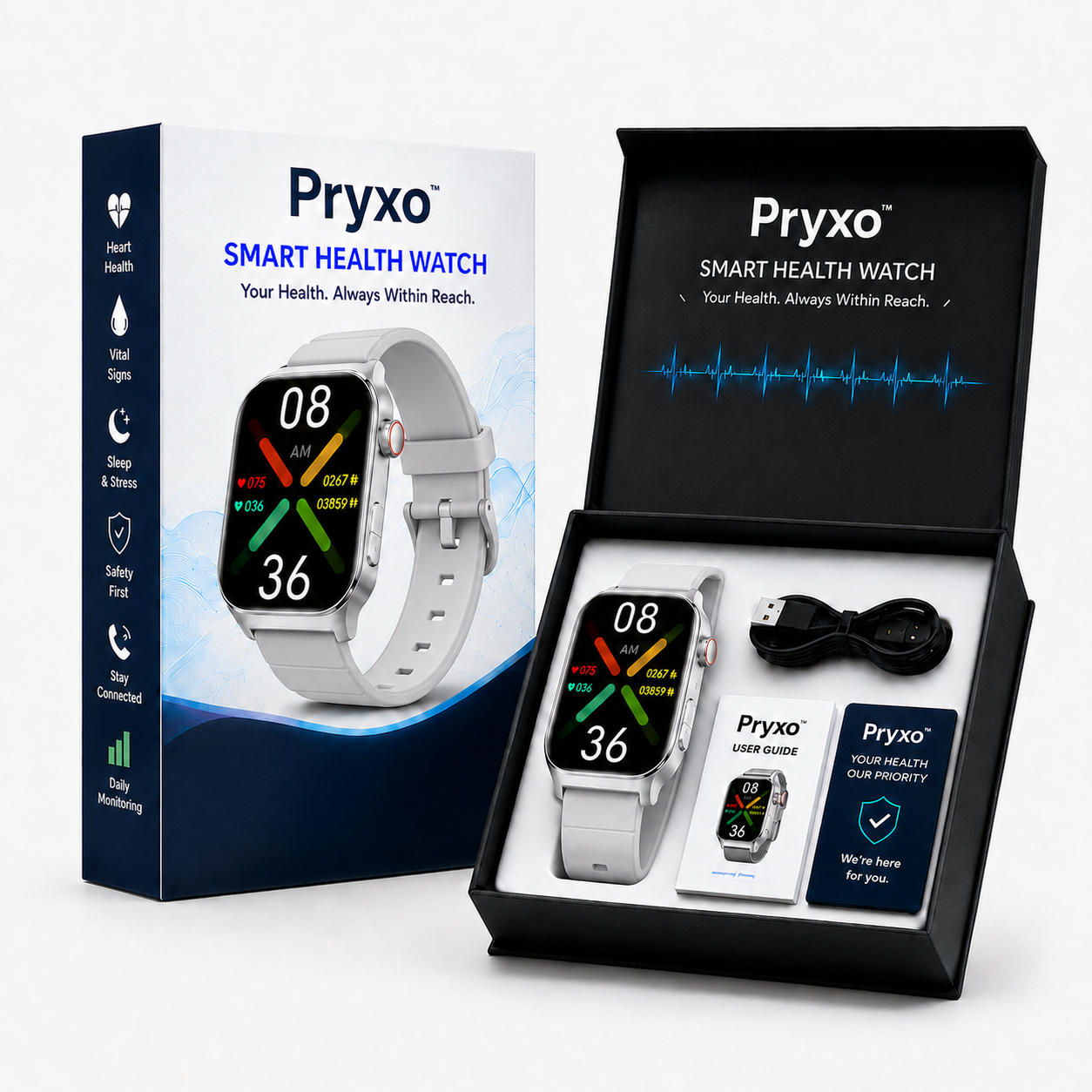 🔥 Order Today: Free Replacement Watch Strap ！Pryxo™ Standalone 4G Smart Watch with Automatic Fall Detection + GPS Location + Health Monitoring
